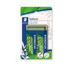 Staedtler Eco Eraser 5280 65x23x10mm olive green blister pack of 2 pieces