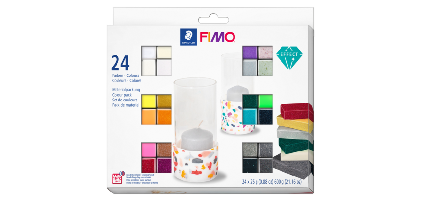 Klei Fimo  effect colour pak à 24 kleuren
