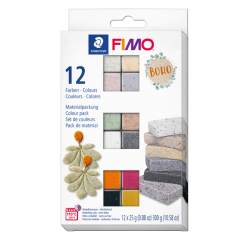 Pâte à modeler FIMO Effect Colour paquet 12 couleurs Boho