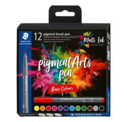 Brushpen Staedtler PigmentArts set à 12 kleuren