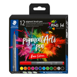 Feutre pinceau Staedtler Pigment Arts set 12 couleurs