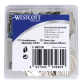 Attache-coins Westcott aluminium argenté boîte 100 pièces