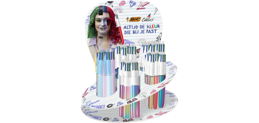 Display leeg Bic tbv 4kleuren balpen
