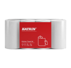 Essuie-tout cuisine Katrin 87075 2 épaisseurs 64 feuilles blanc