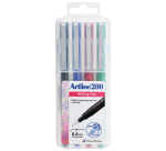 Fineliner Artline 200 Bullet Tip Assorted Colors 4 Pieces
