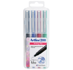 Fineliner Artline 200 ogive Fin assorti 4 pièces