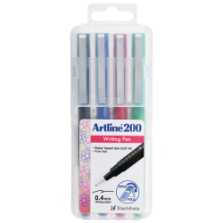 Fineliner Artline 200 ogive Fin assorti 4 pièces