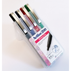 Fineliner Artline 200 ogive Fin assorti 4 pièces