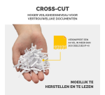 Destructeur Fellowes Powershred LX25 particules 4x37mm blanc