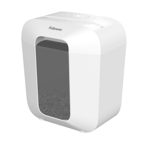 Destructeur Fellowes Powershred LX25 particules 4x37mm blanc