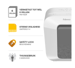 Destructeur Fellowes Powershred LX25 particules 4x37mm blanc