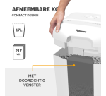 Destructeur Fellowes Powershred LX50 particules 4x37mm blanc