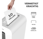 Destructeur Fellowes Powershred LX65 particules 4x40mm blanc