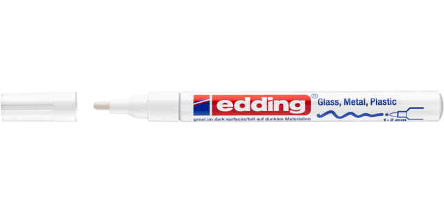 Oil-based edding 751 paint marker bullet tip 1-2mm creative white