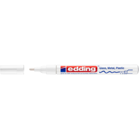 Marqueur edding 750 peinture laqué ogive 1-2mm blanc