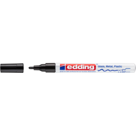 Marqueur edding 750 peinture laqué ogive 1-2mm noir