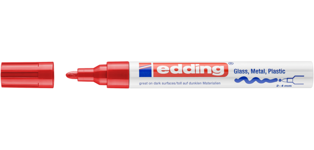 Edding 750 Lackmarker Rundspitze 2-4 mm rot
