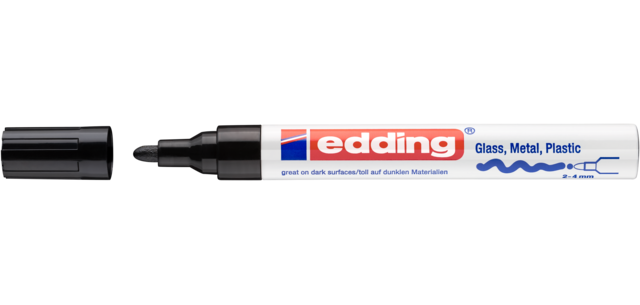 Marqueur edding 750 peinture laqué ogive 2-4mm noir