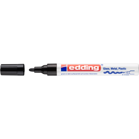 Marqueur edding 750 peinture laqué ogive 2-4mm noir