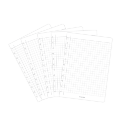 Uitbreidingsset Correctbook A4 ruit 10x10mm 5 bladen