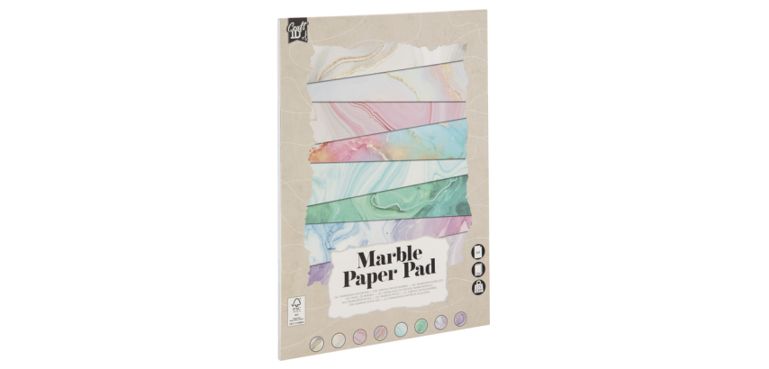 Hobby CraftID Card A4 175g marble 16 sheets