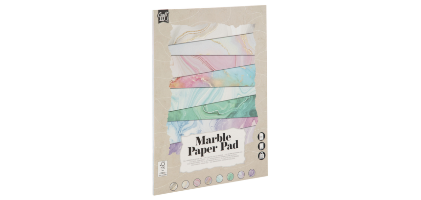 Carton Hobby CarftID A4 175g marbré 16 feuilles