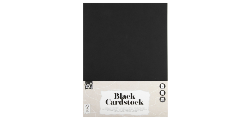 Carton Hobby CraftID A4 220g noir 10 feuilles