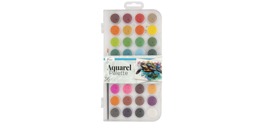 Nassau Fine Art Watercolor Paint Set 36 Half Pans