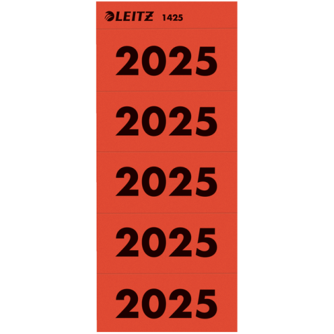 Rugetiket Leitz 2025 rood 100 stuks