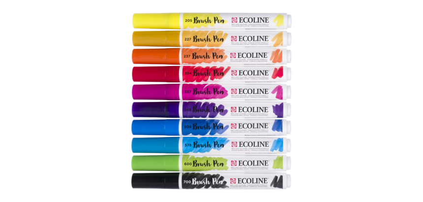Feutre pinceau Talens Ecoline 10 pièces primaire