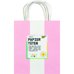 Sac avec anses Folia papier kraft 110g 18x21x8cm set 7 couleurs