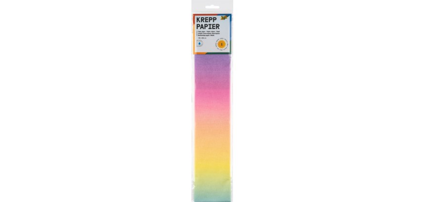 Crepe paper Folia 250x50cm 10 sheets no. 1650 rainbow