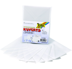 Enveloppe Folia A6 115g st 8 pièces transparent