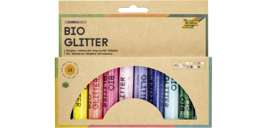 Folia Rainbow Glitterpulver 7g 10 Farben