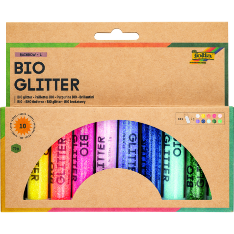 Poudre paillettes Folia Rainbow 7g 10 couleurs