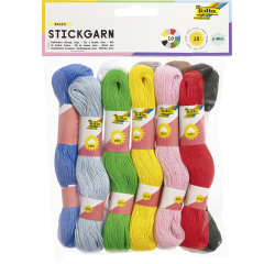 Fil à broder Folia 10 brins 4m assorti