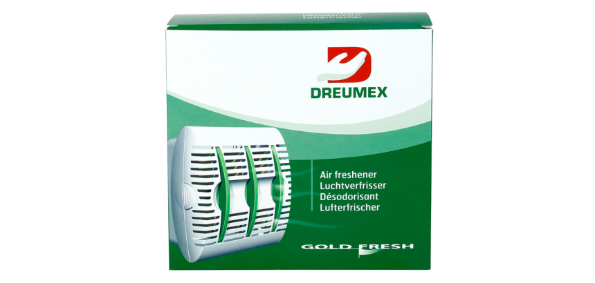 Luchtverfrisserdispenser Dreumex Gold Fresh wit
