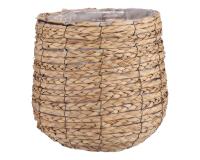 Panier plante Mica Jonc de mer Avalon rond marron clair 31x30cm