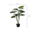 Artificial plant Mica Monstera Plastic pot 100x70cm