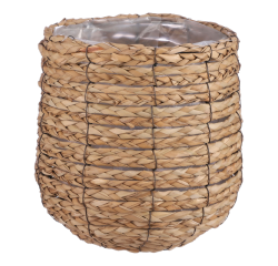 Plantenmand Mica Avalon zeegras rond lichtbruin 26x26cm