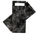 Pochette à couvert IEZZY 190x85mm noir marbré avec serviette blanche 500 pièces