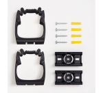 Wandhouder Toolflex One 2 klemmen met adapter ø 15/35 mm zwart