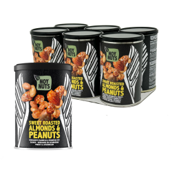 Pinda's NoyNuts gesuikerd en gebrand met amandelen blik 135 gram