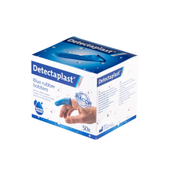 Vingerlingen Detectaplast rubber blauw 50 stuks