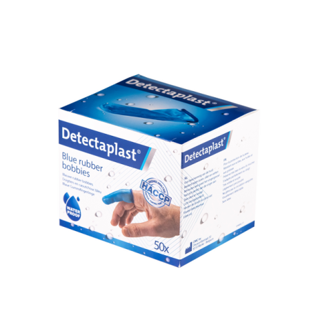 Doigtier Detectaplast caoutchouc bleu 50 pièces