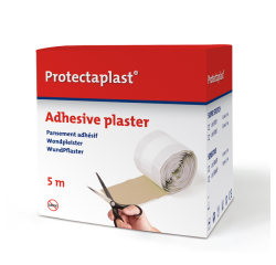 Elastische pleister Protectaplast bruin op rol 6cmx5m