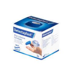 Bande cohésive bleu Detectaplast 2,5cmx4,5m 3 pièces