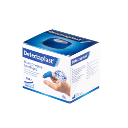 Bande cohésive bleu Detectaplast 2,5cmx4,5m 3 pièces