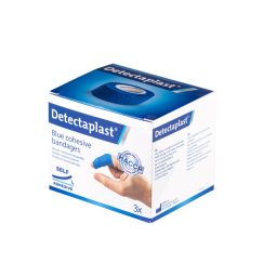 Snelpleister blauw Detectaplast 2,5cmx4,5m 3stuks