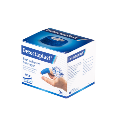 Bande cohésive bleu Detectaplast 2,5cmx4,5m 3 pièces